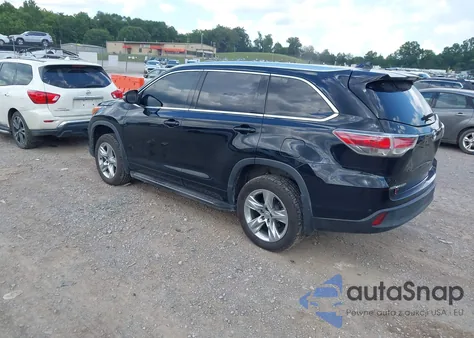 2015 Toyota Highlander Limited V6 z USA, uszkodzony, nr VIN 5TDDKRFH5FS076512